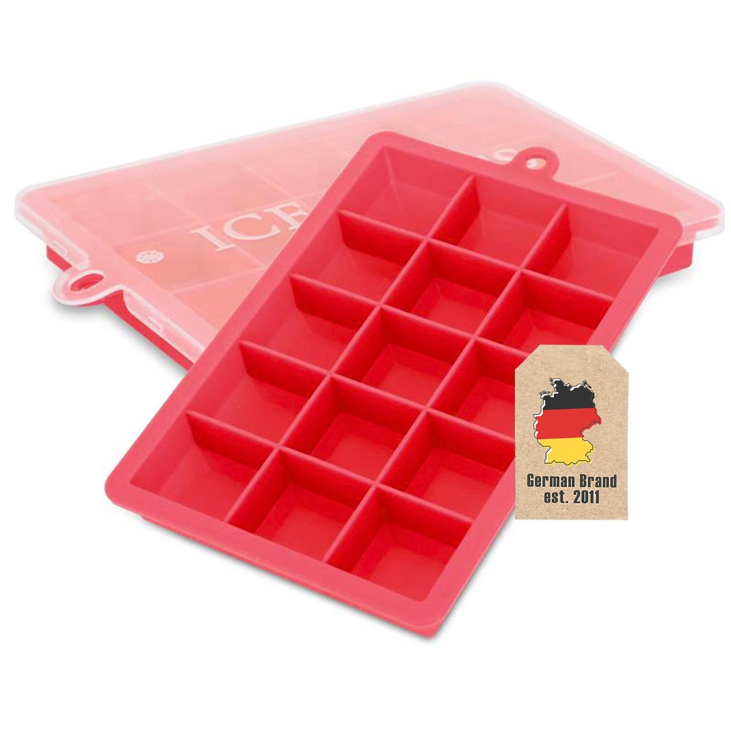 Intirilife Eiswürfelform Silikon Schwarz 2er Set 30 Fächer