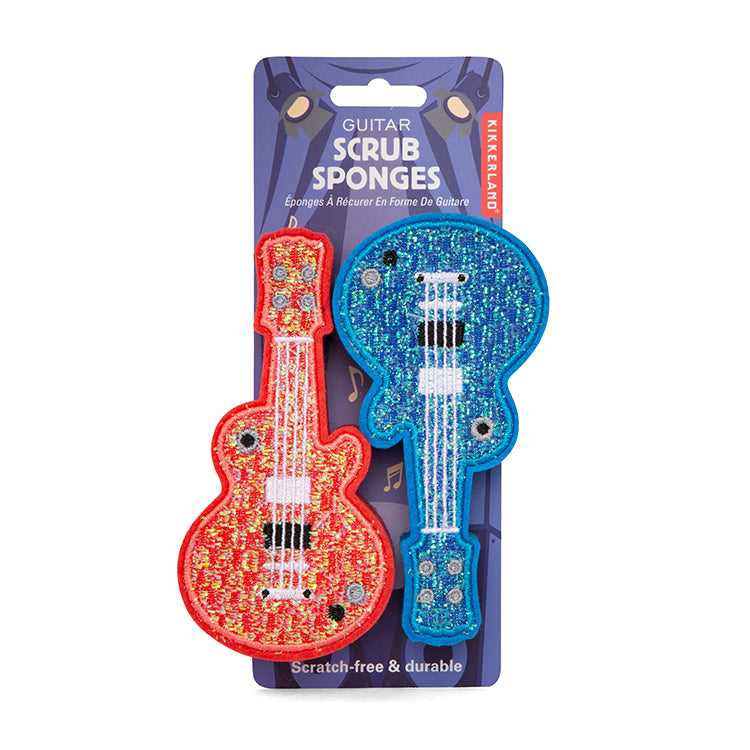 Kikkerland Home Guitar Scrub Spülschwamm 2er Set Gitarre