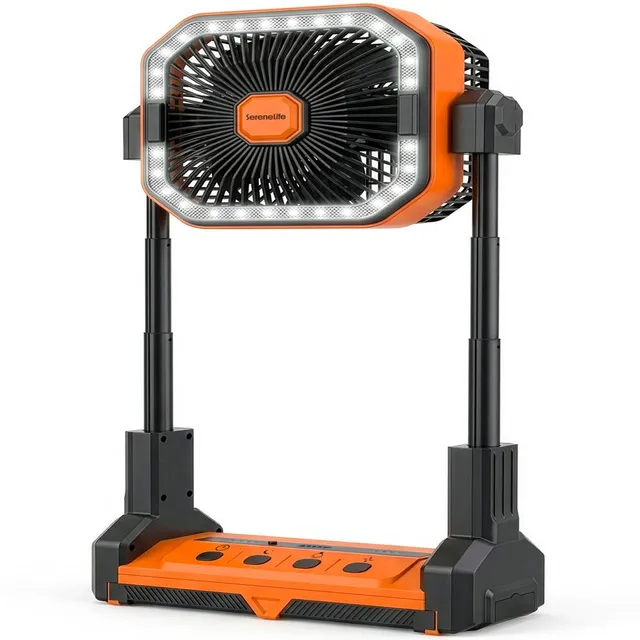 Serenelife Camping Ventilator Orange 20000mAh mit LED