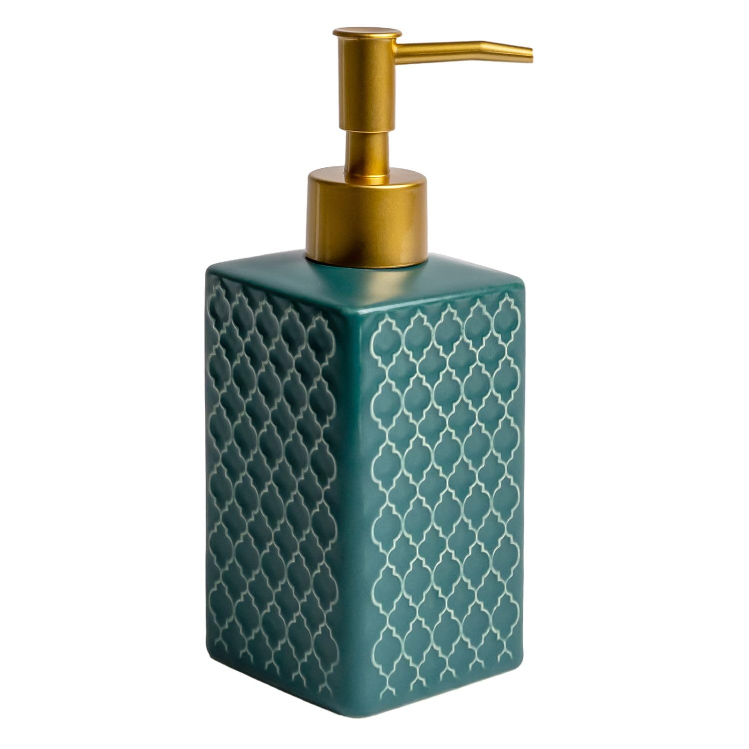 Intirilife Seifenspender Keramik Schwarz 290 ml Orientalisch