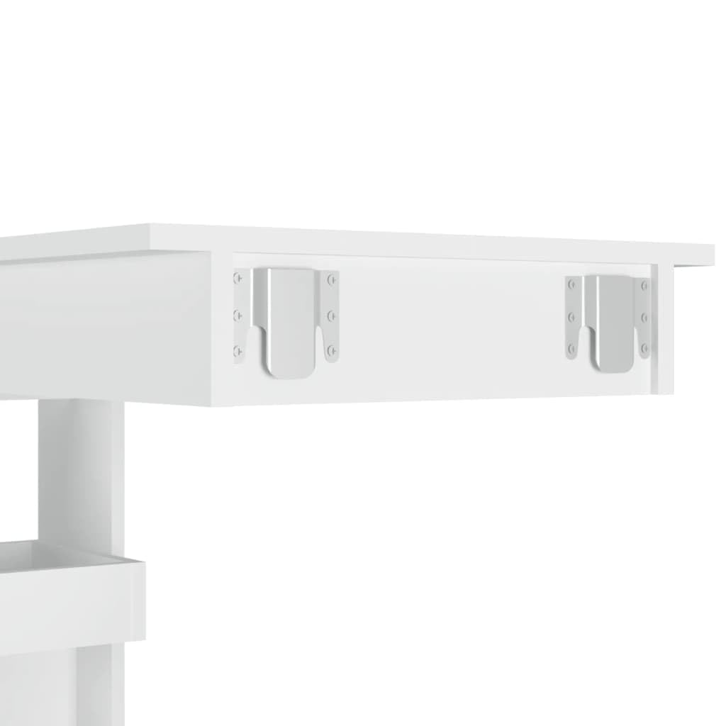 vidaXL Heim & Garten Wand-Bartisch Weiß 102x45x103,5 cm