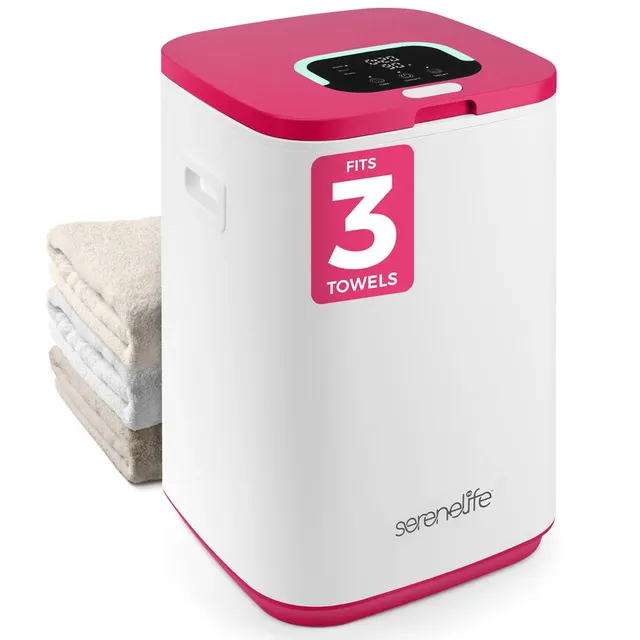 Serenelife Towel Warmer Handtuchwärmer 23L Pink Timer