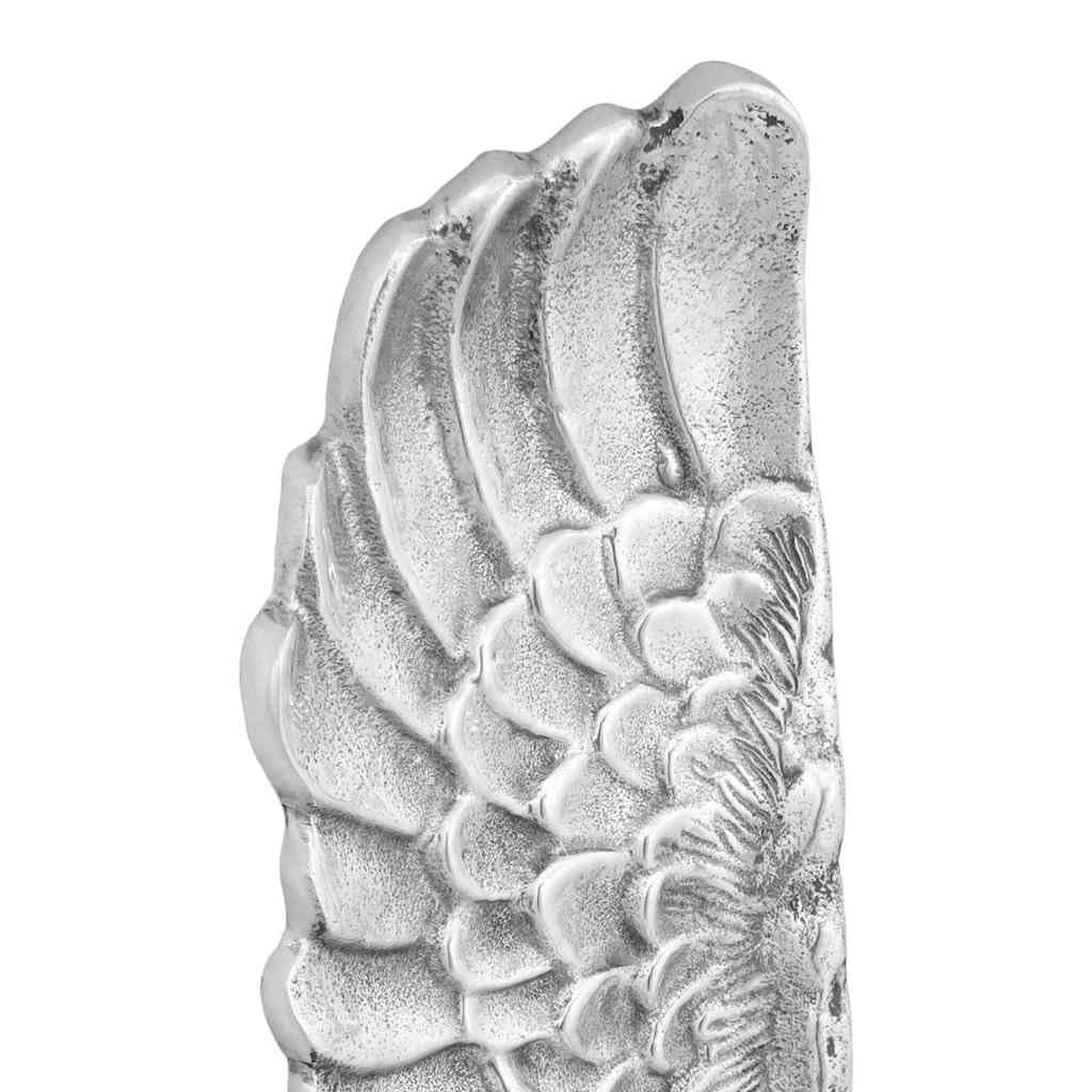 vidaXL Flügel-Skulptur Silber Aluminium 91 cm 2 Stk.