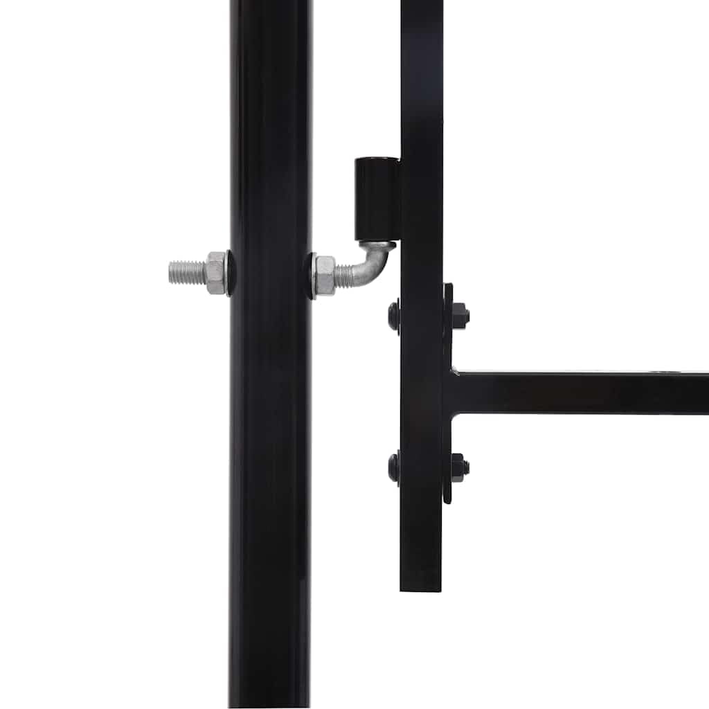 vidaXL BOXTEL Zauntor Stahl 100x120 cm schwarz