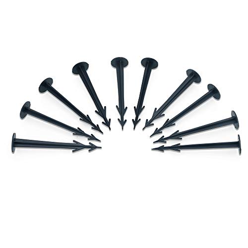 Intirilife Erdanker Kunststoff Schwarz 12 cm 100 Stück Vlies