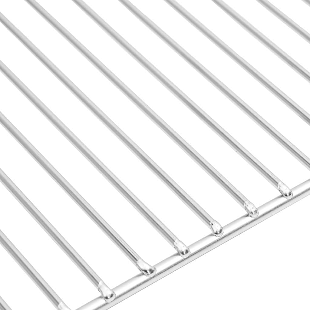 vidaXL Grillrost 40x30 cm Edelstahl Silber rechteckig