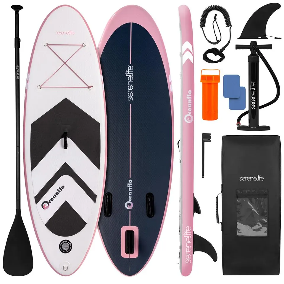 Serenelife SUP Knee Boards Kinder SUP aufblasbar 236cm mit Paddel
