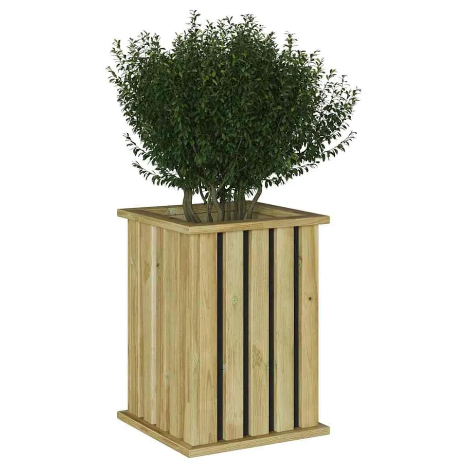 vidaXL Heim & Garten Pflanzkasten Braun Kiefer 33x33x45 cm