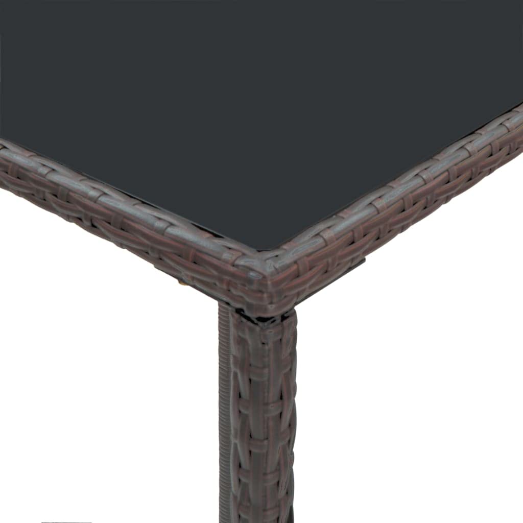 vidaXL Heim & Garten Gartenbar-Set 5-TLG Rattan Braun 70x70x110