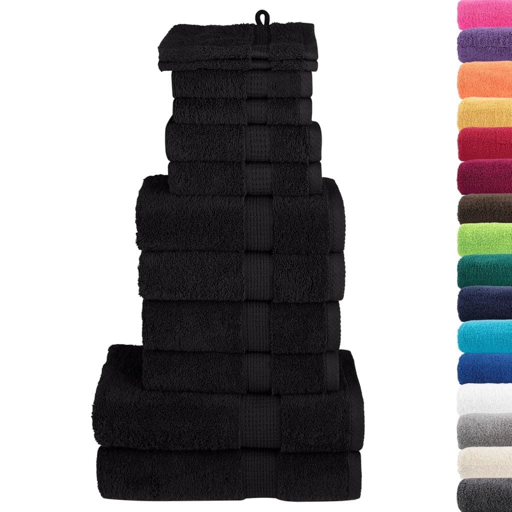 vidaXL SOLUND Handtuch-Set 12-tlg. Creme 600 g/m² Baumwolle