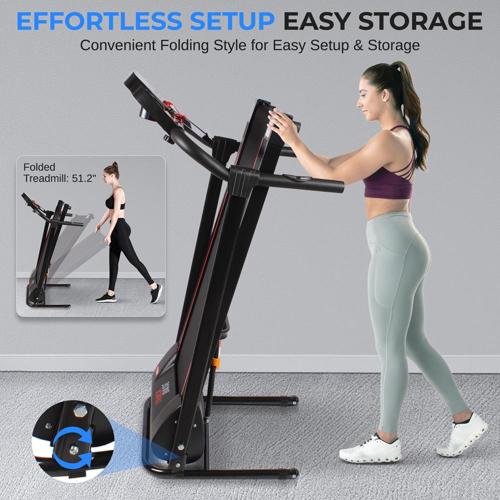 Serenelife Fitness Equipment Laufband klappbar Bluetooth 12 Programme