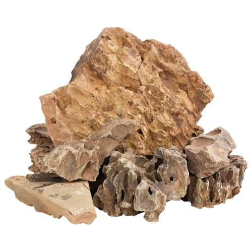 vidaXL Drachensteine 10 kg 5-30 cm Aquarium Steine Braun