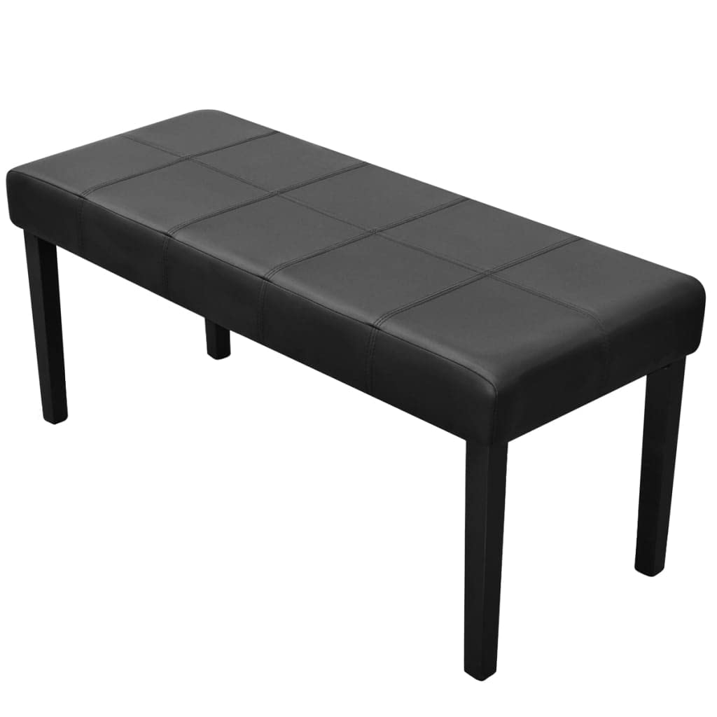 vidaXL Sitzbank Kunstleder Schwarz 106x43x46 cm Flurbank