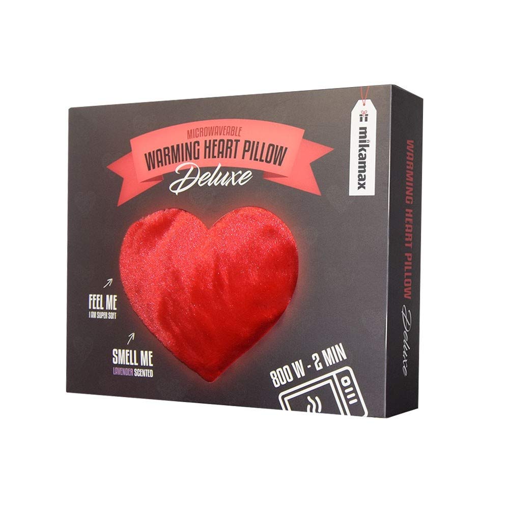 Mikamax Fun & Plush Warmes Herzkiss Deluxe Wärmekissen Lavendel