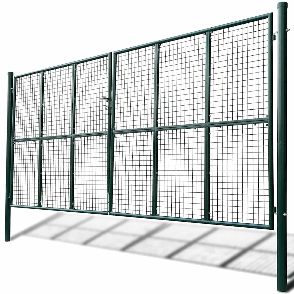vidaXL Heim & Garten Gartentor Stahl 415x250 cm Grün
