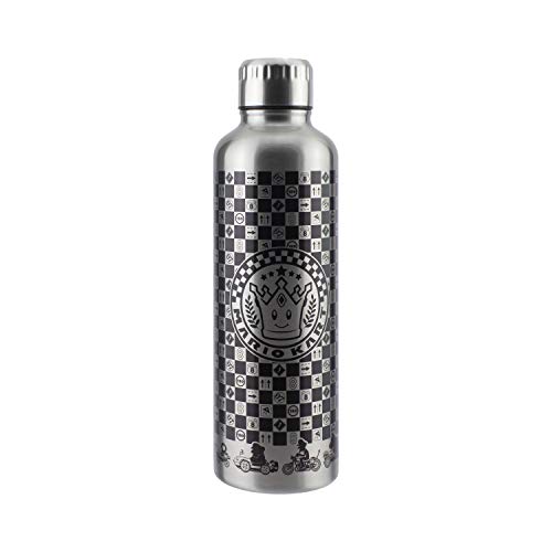 Paladone Mario Kart Metallwasserflasche Grau 500 ml