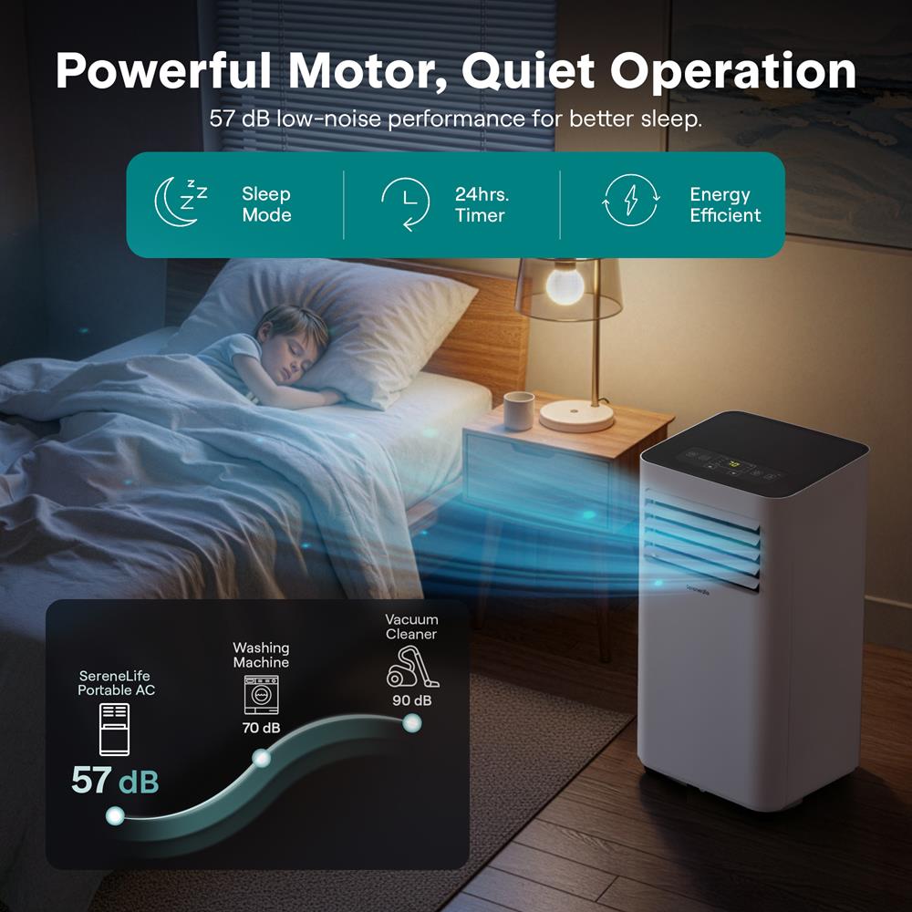 Serenelife Mobile Klimaanlage 8000 BTU Kühlung Entfeuchter