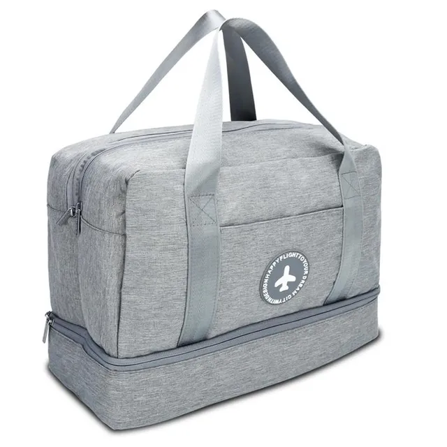Intirilife Reisetasche Grau 40x17x30 cm wasserabweisend