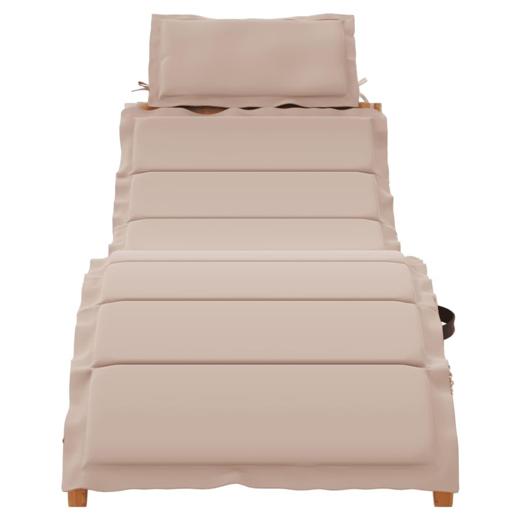 vidaXL Heim & Garten 2x Sonnenliege Taupe Akazie 184 cm