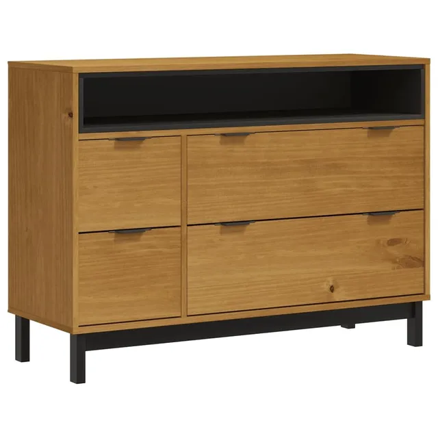 vidaXL FLAM Schubladenschrank Kiefer 110x40x80 4 Schubladen