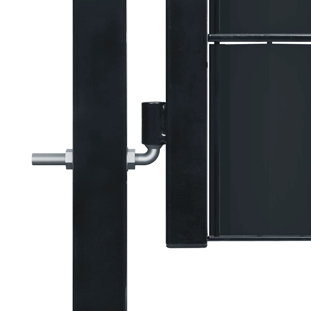 vidaXL Gartentor PVC Stahl 100x124 cm anthrazit