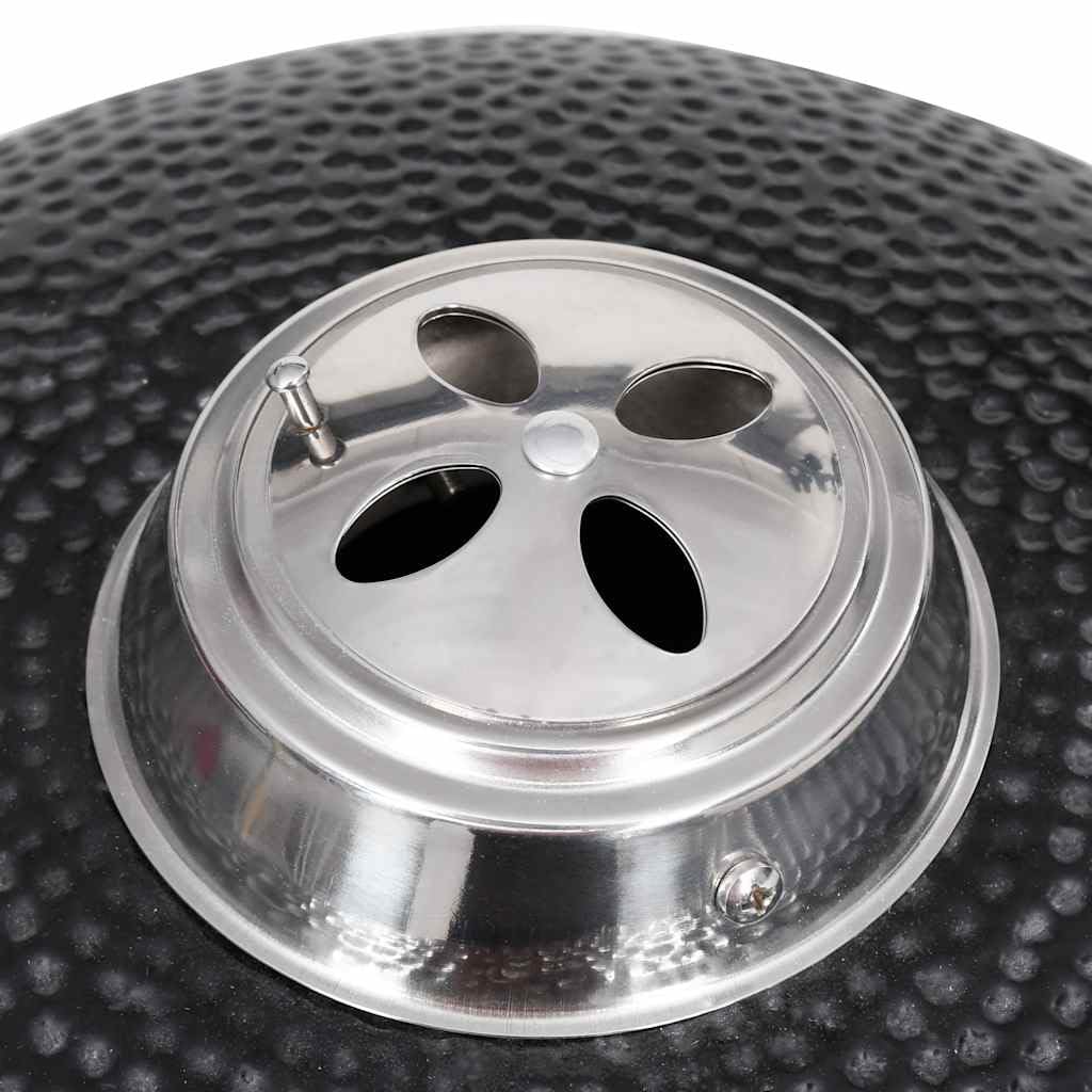 vidaXL Kamado Grill Keramik 44 cm Holzkohle Schwarz