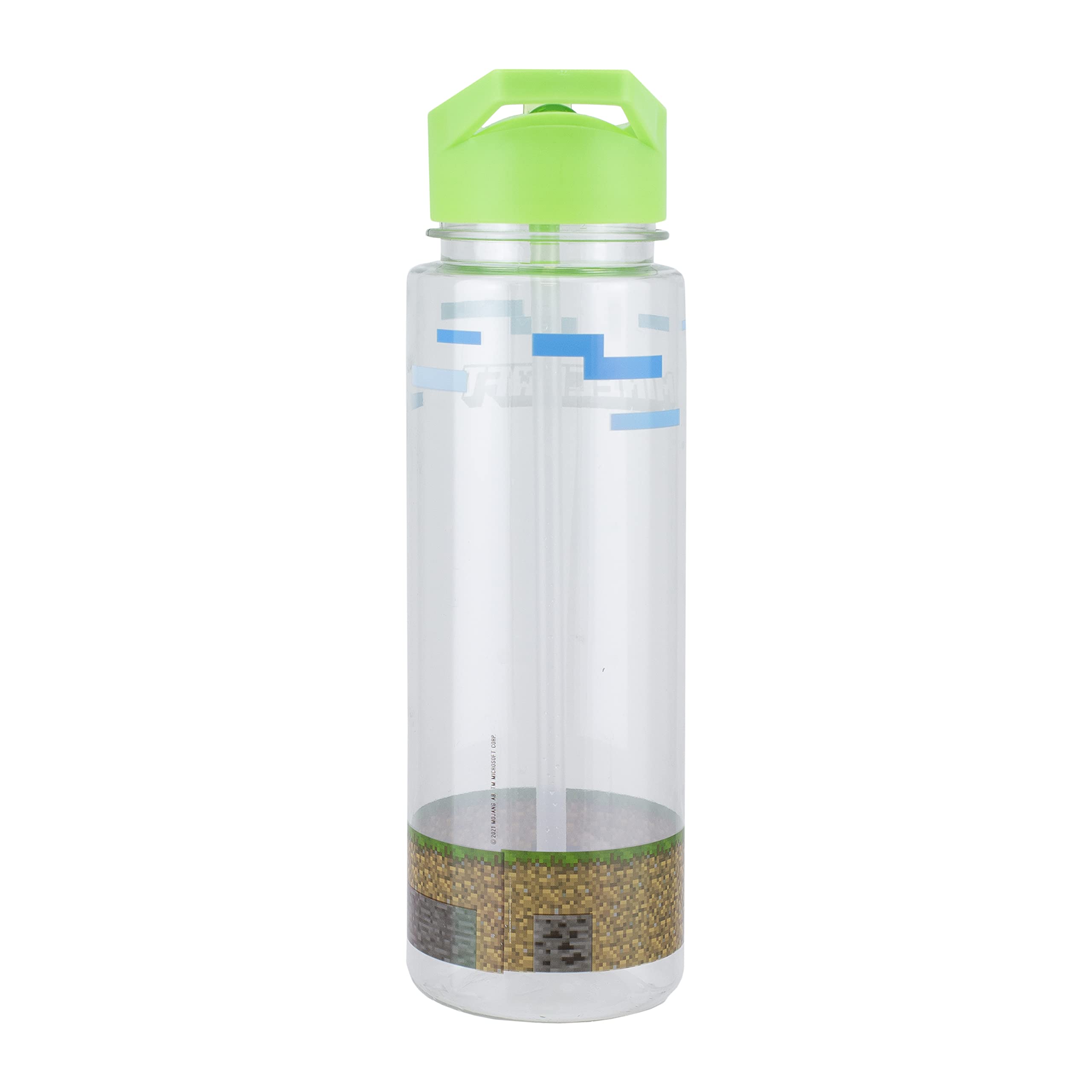 Paladone Minecraft Wasserflasche 600 ml mit Stickern Trinkflasche