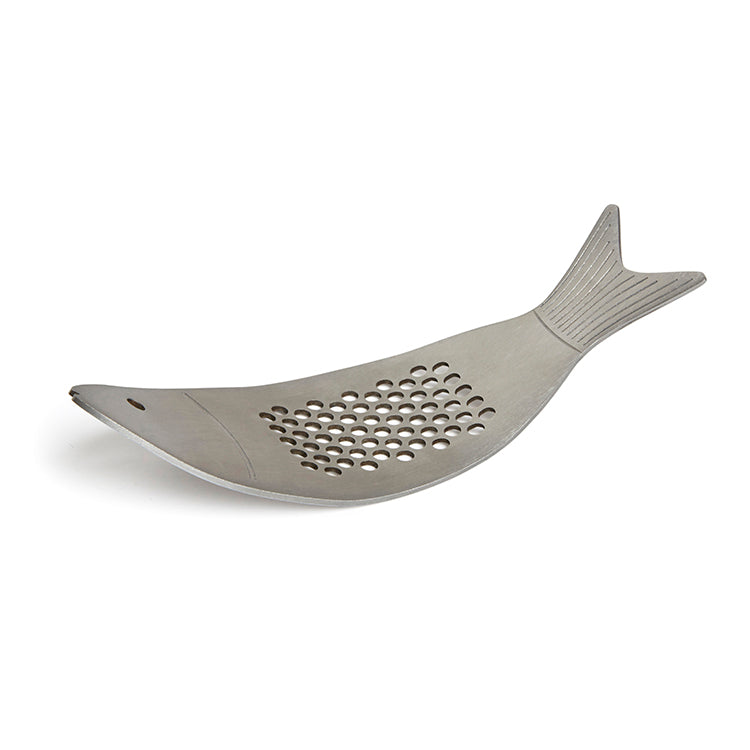 Kikkerland Home Fish Knoblauchpresse Edelstahl