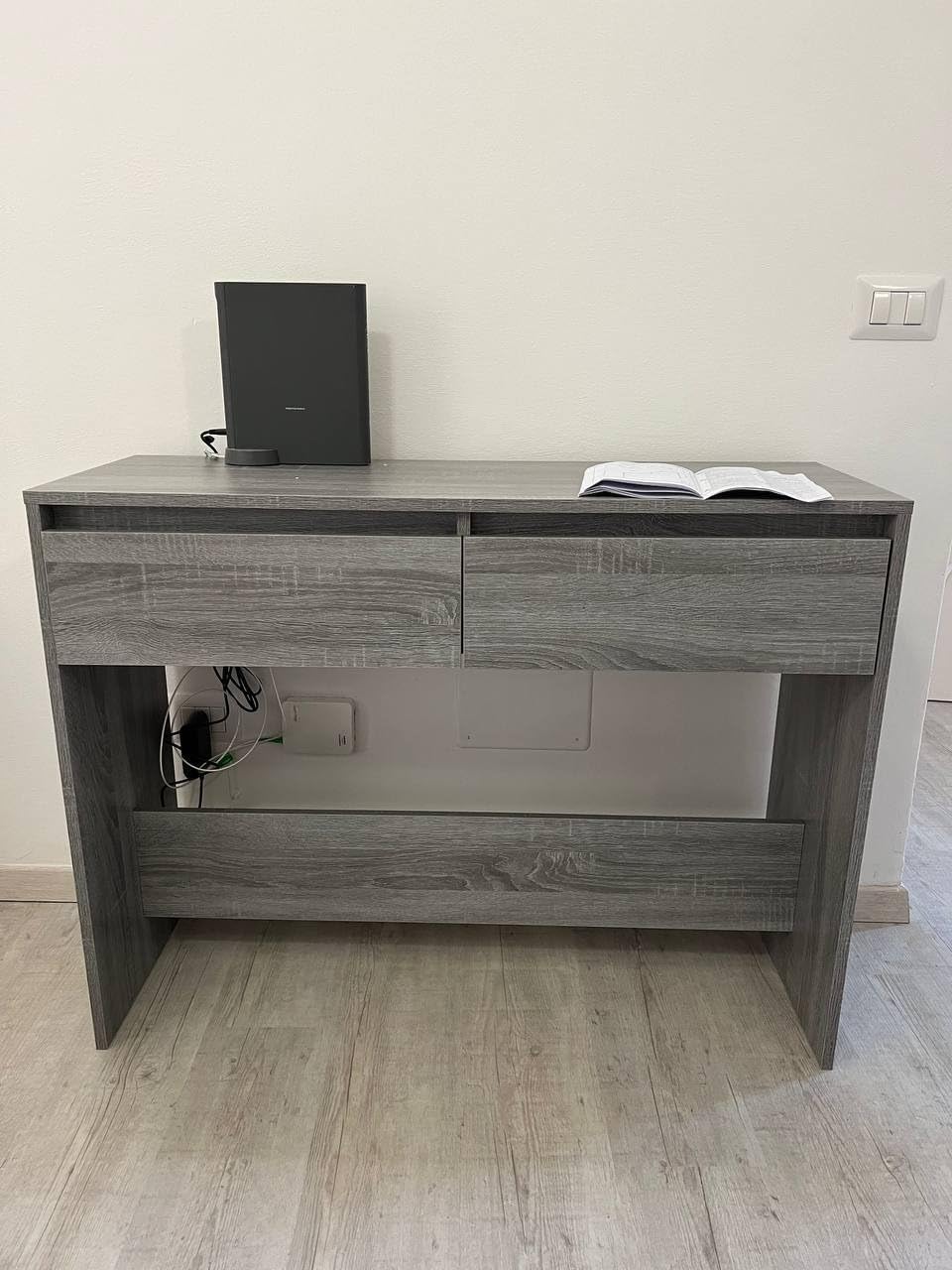 vidaXL Konsolentisch Weiß 100x35x76,5 cm mit Schubladen