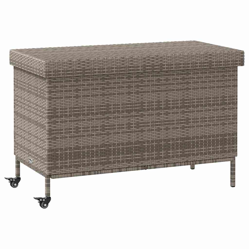 vidaXL Heim & Garten Gartentruhe Grau 110x55x73 cm Poly Rattan