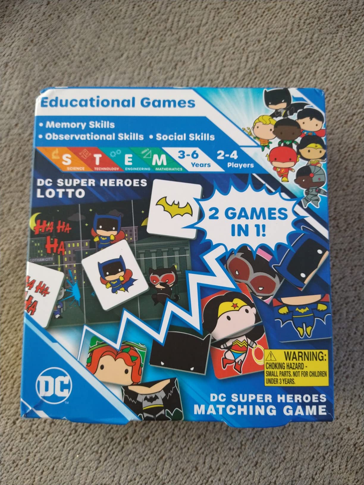 Paladone DC Super Heroes Matching Spiel 2 in 1