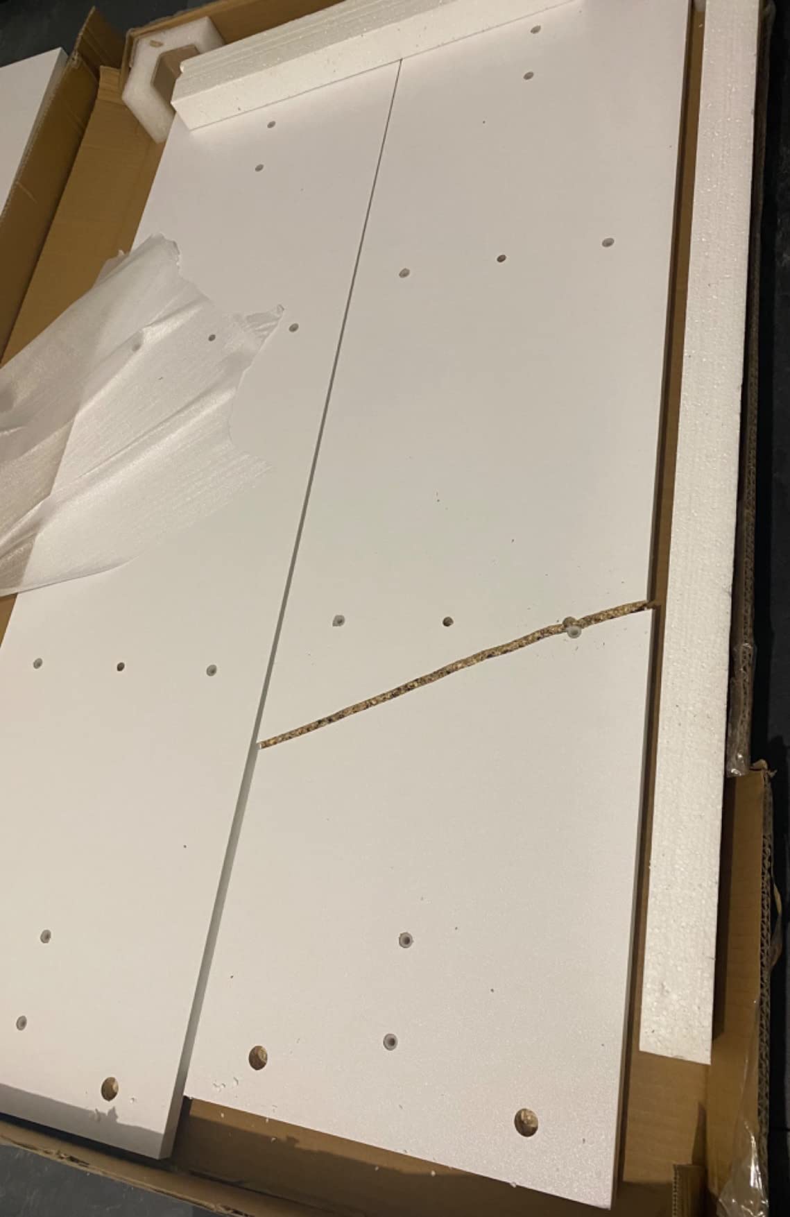 vidaXL Bartisch Weiß 60x60x110 cm Holz Stehtisch mit Fächern