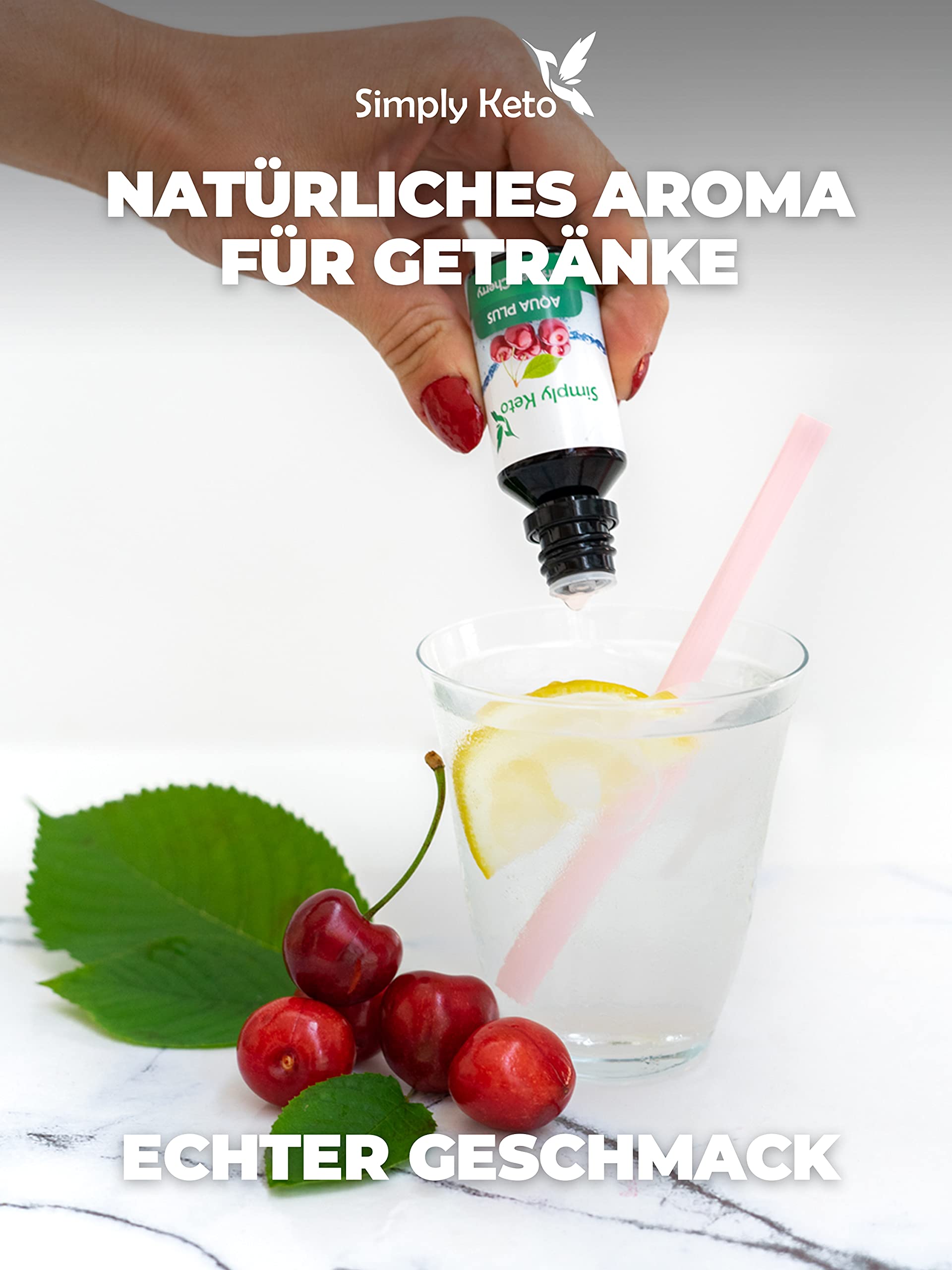 Simply Keto Aqua Plus Flavour Drops Kirsche 30ml zuckerfrei