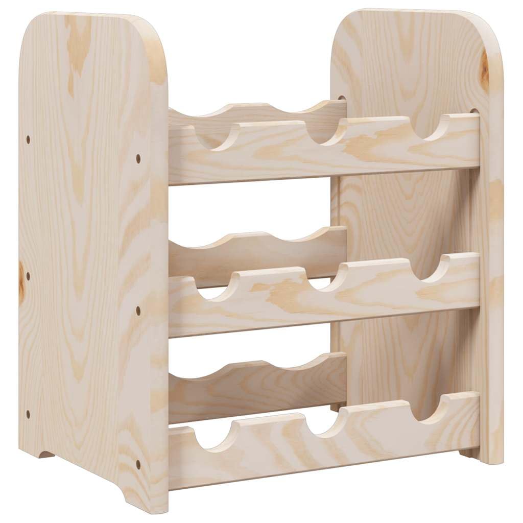 vidaXL Weinregal 33x25x37 cm Kiefer für 9 Flaschen Holz