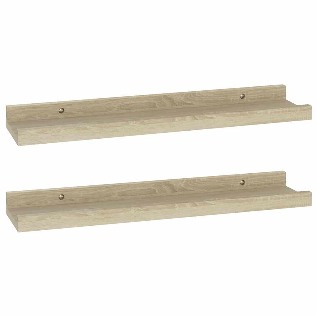 vidaXL Heim & Garten Wandregal Braun 40x9x3 cm 2er Set MDF