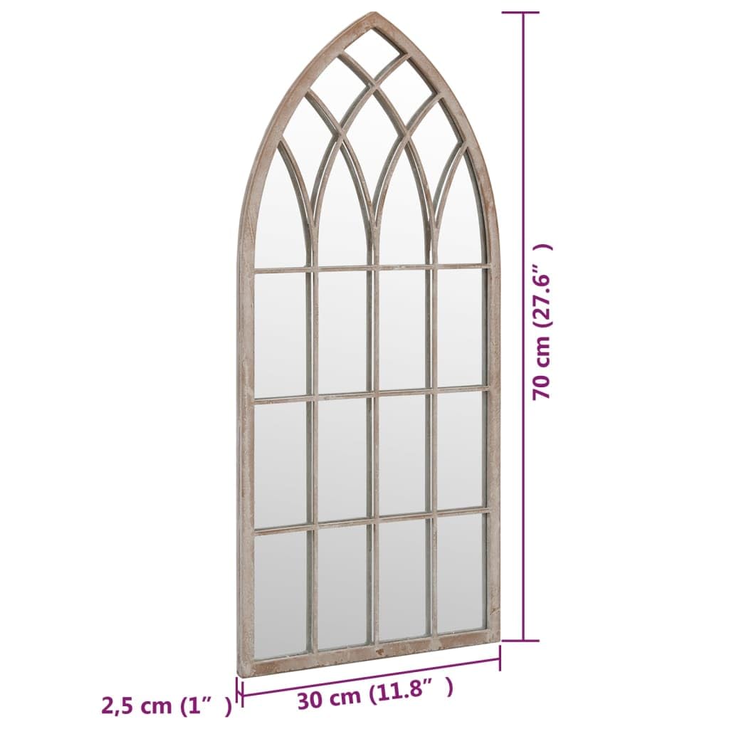 vidaXL Spiegel Sandfarben 70x30 cm Eisen Wandspiegel