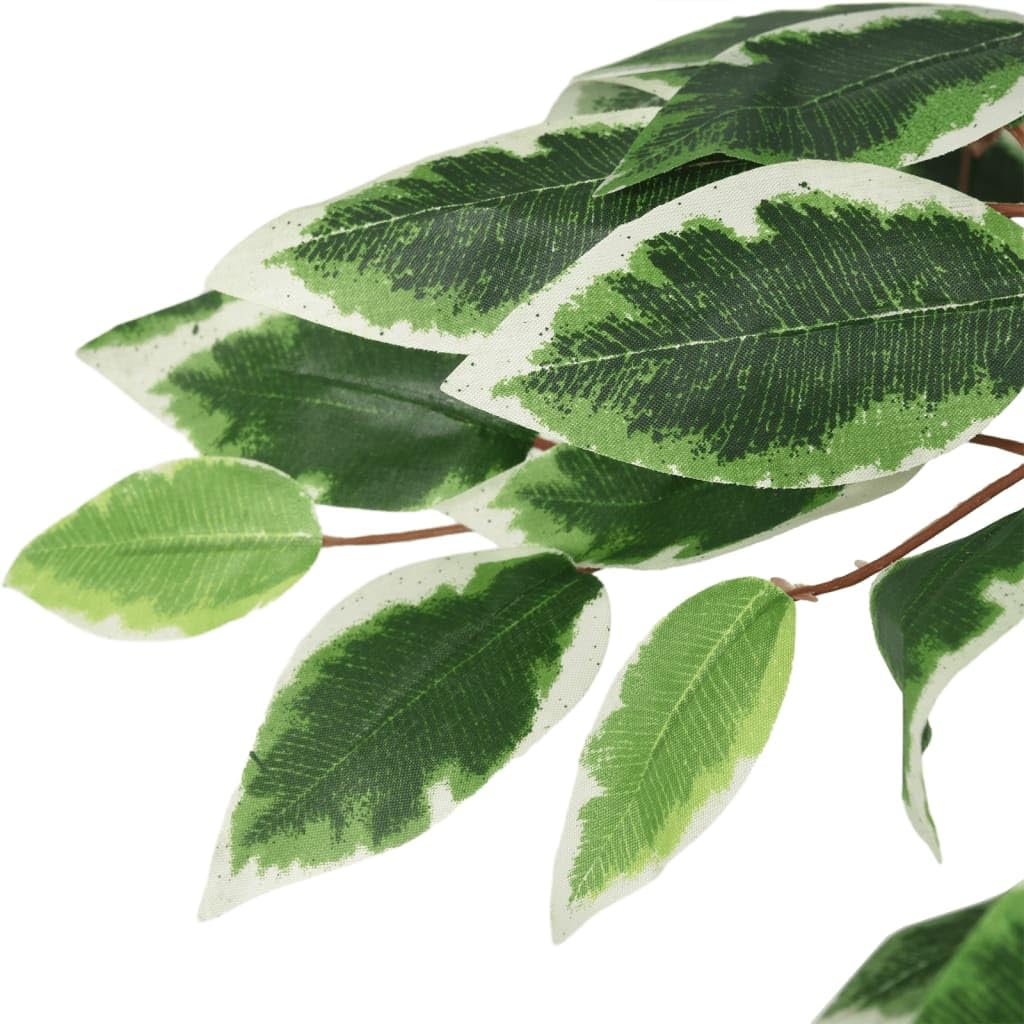 vidaXL Ficusbaum künstlich 120 cm Kunstpflanze grün 630 Blätter