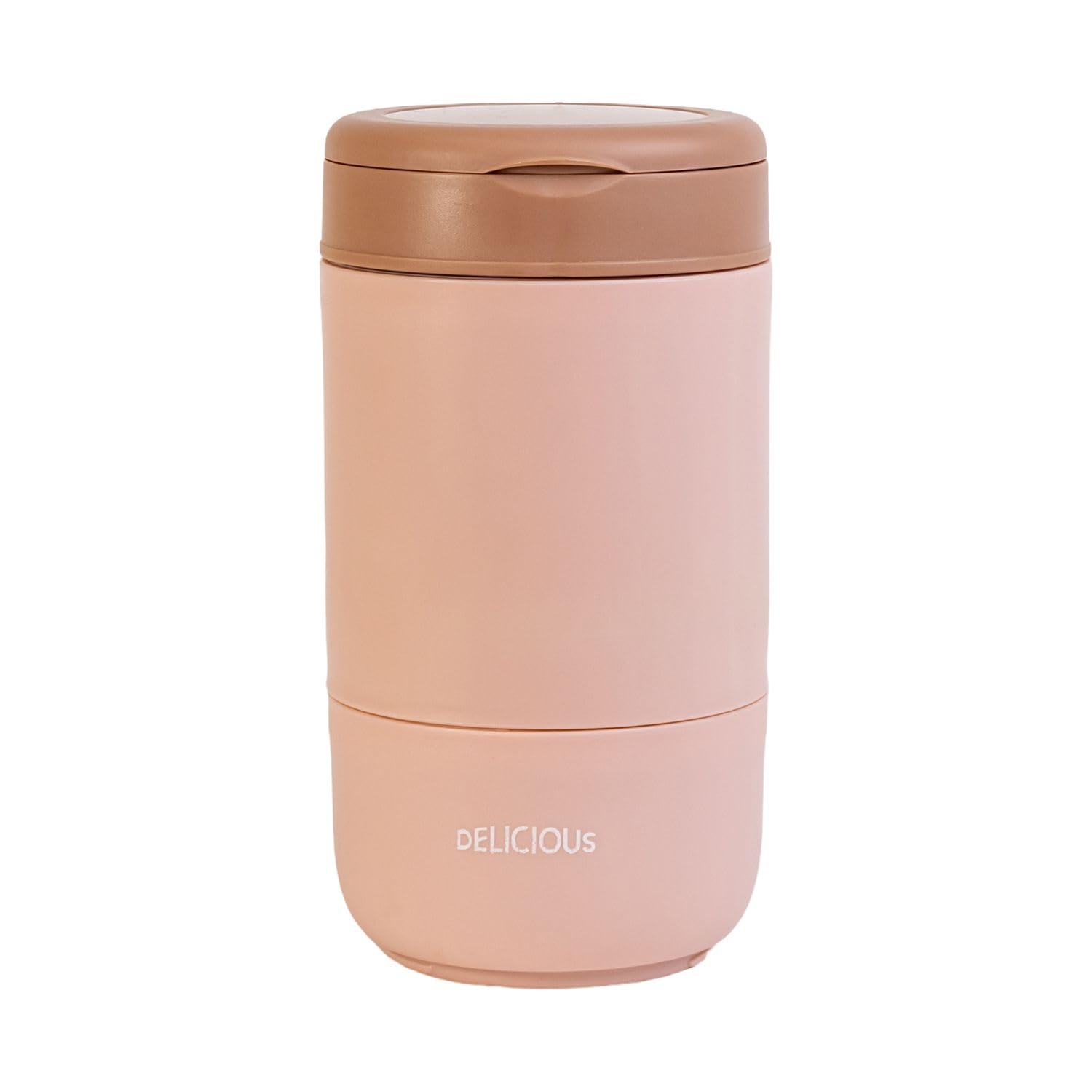 Intirilife Müslibecher Lunchbox blau 370ml Thermo mit Löffel