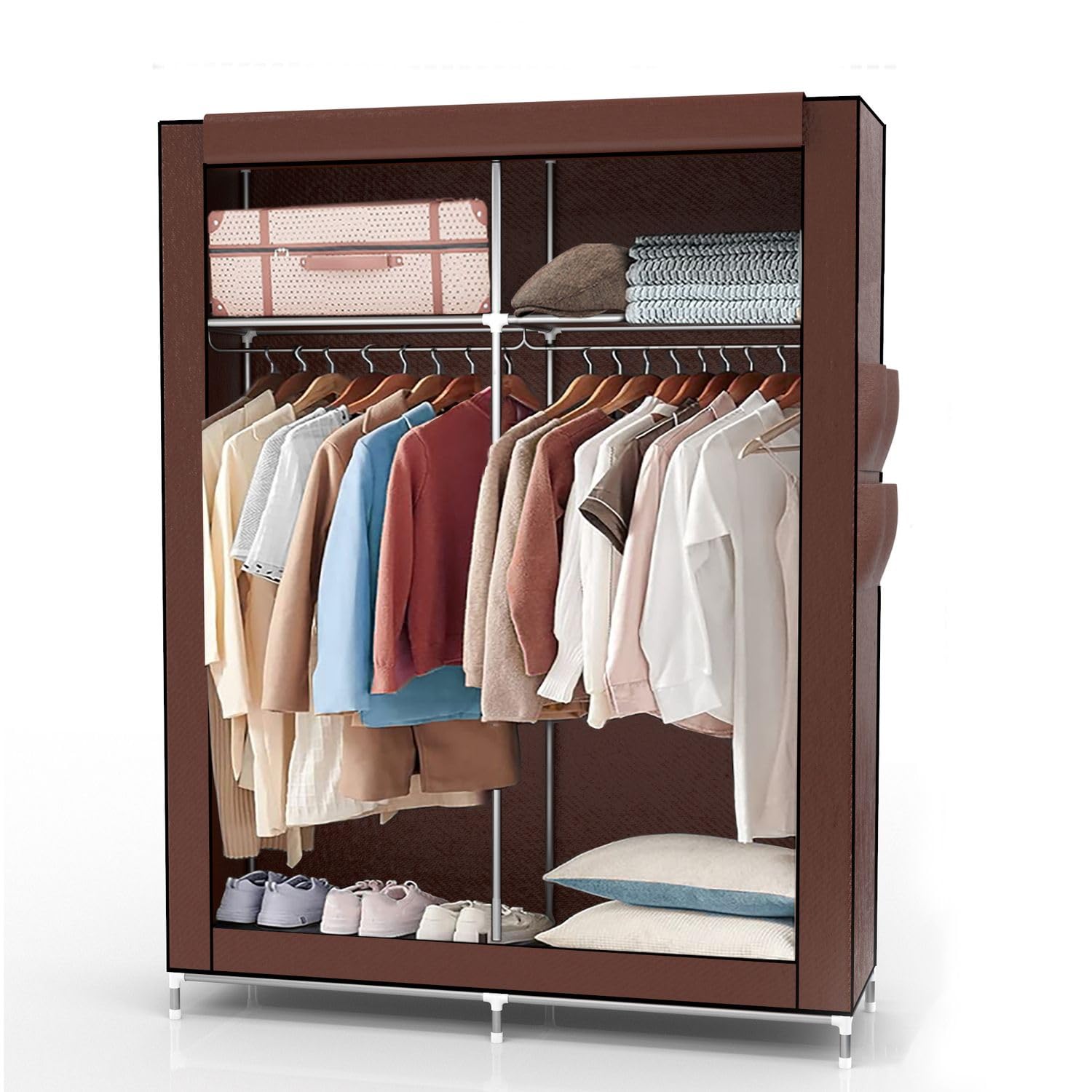 Intirilife Faltschrank 108x170x45 creme beige Reissverschluss