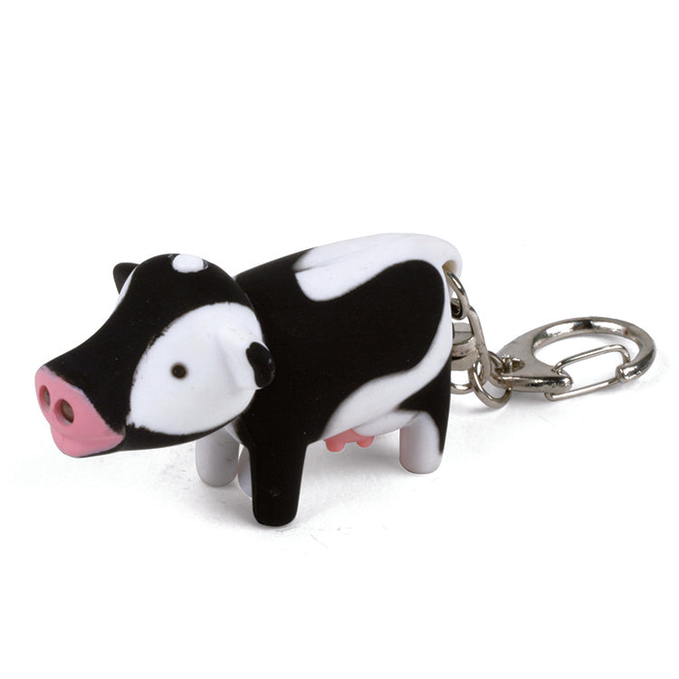 Kikkerland Home Cow LED Schlüsselanhänger Kuh mit Licht und Sound