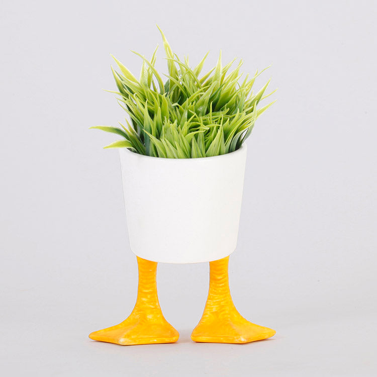 Kikkerland Home Duck Feet Blumentopf Porzellan Entenfüße