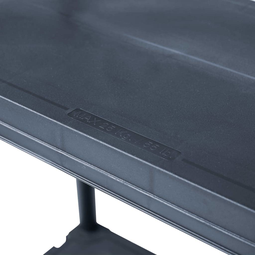 vidaXL Lagerregal 2er-Set 60x30x180 cm Kunststoff schwarz