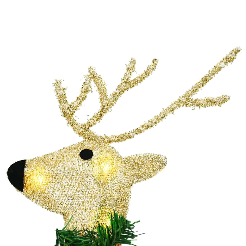 vidaXL LED Rentiere 4-tlg Weihnachtsdeko gold 45x19x65 cm