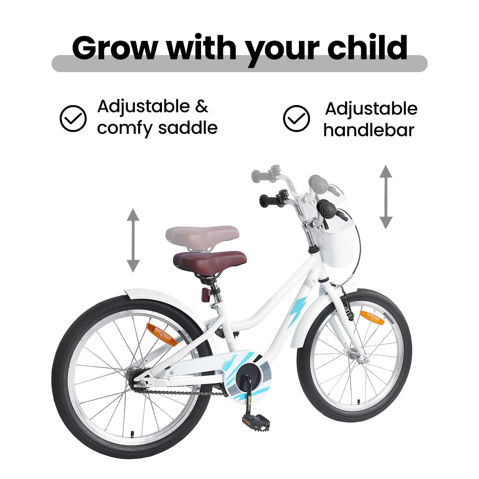 vidaXL Sport Kinderfahrrad Stahlrahmen verstellbar Sattel