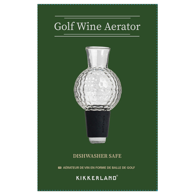 Kikkerland Golf Wine Aerator Weinbelüfter Golfball Glas