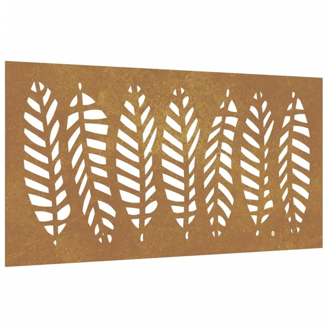 vidaXL Heim & Garten Wanddeko 105x55 cm Cortenstahl Blatt Rost