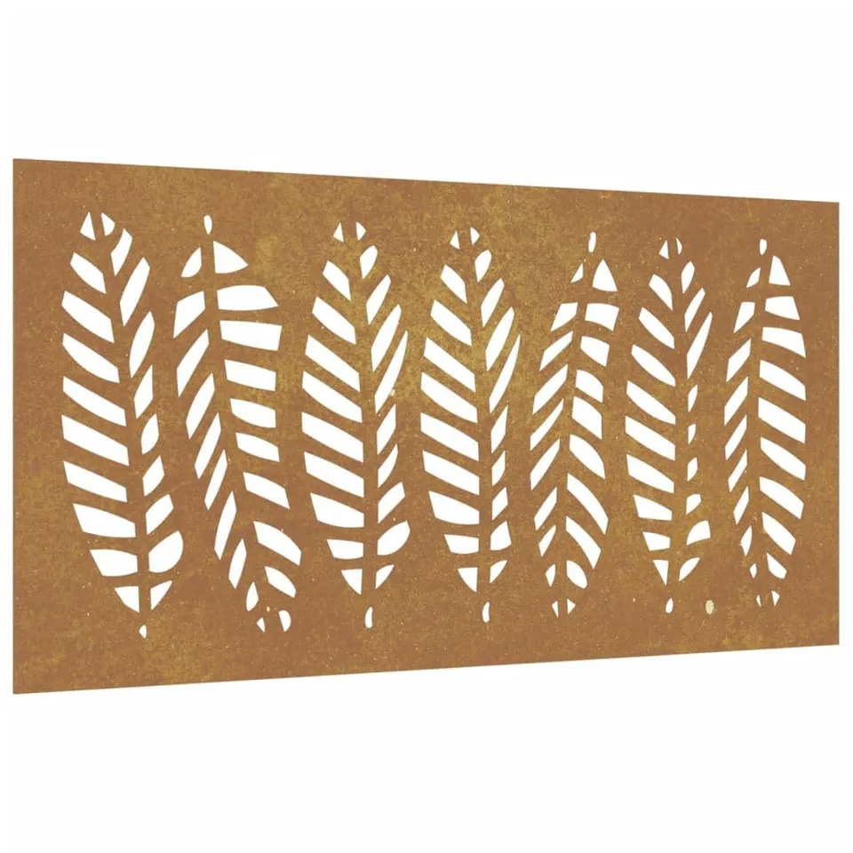 vidaXL Heim & Garten Wanddeko 105x55 cm Cortenstahl Blatt Rost