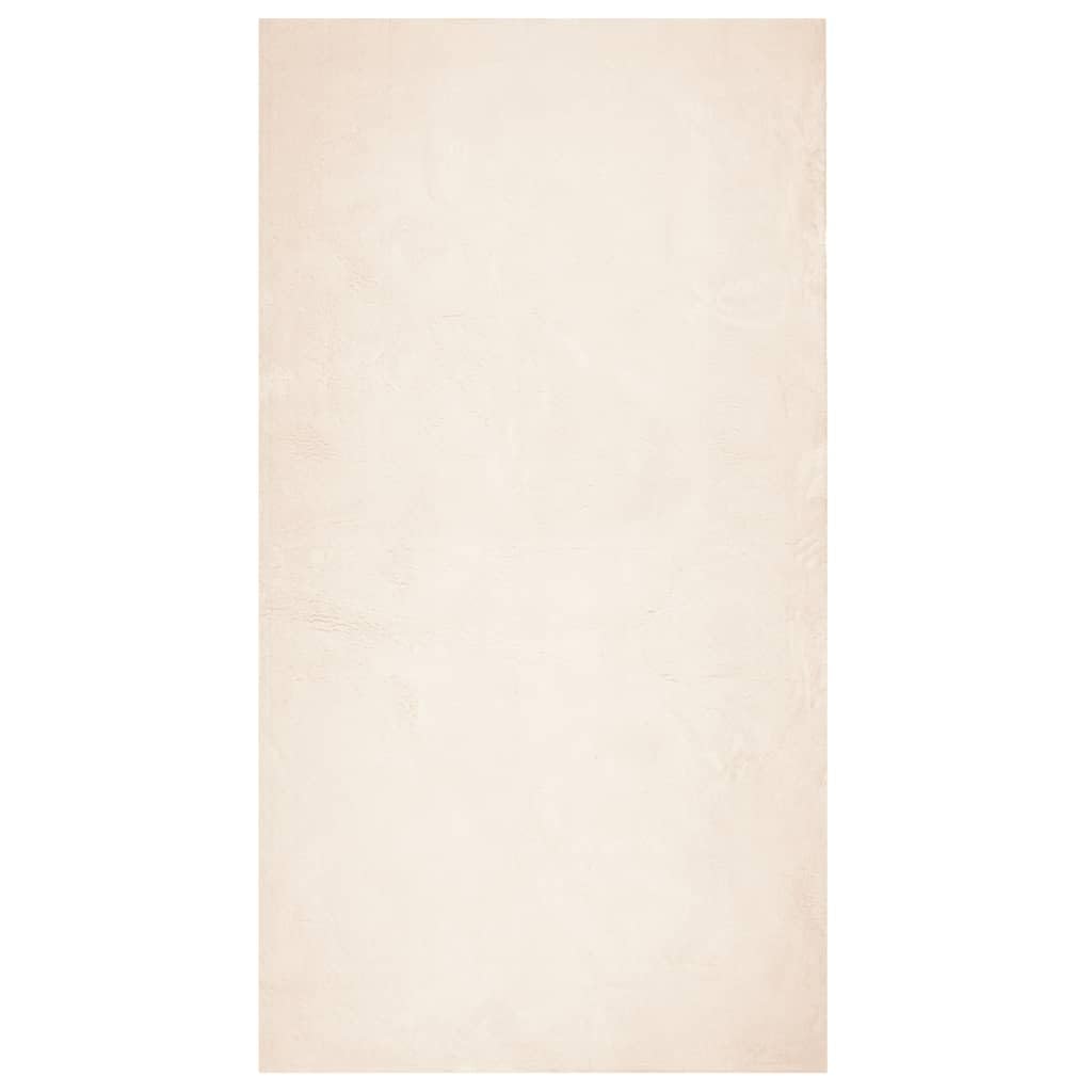 vidaXL Teppich HUARTE Beige 60x110cm Kurzflor Waschbar