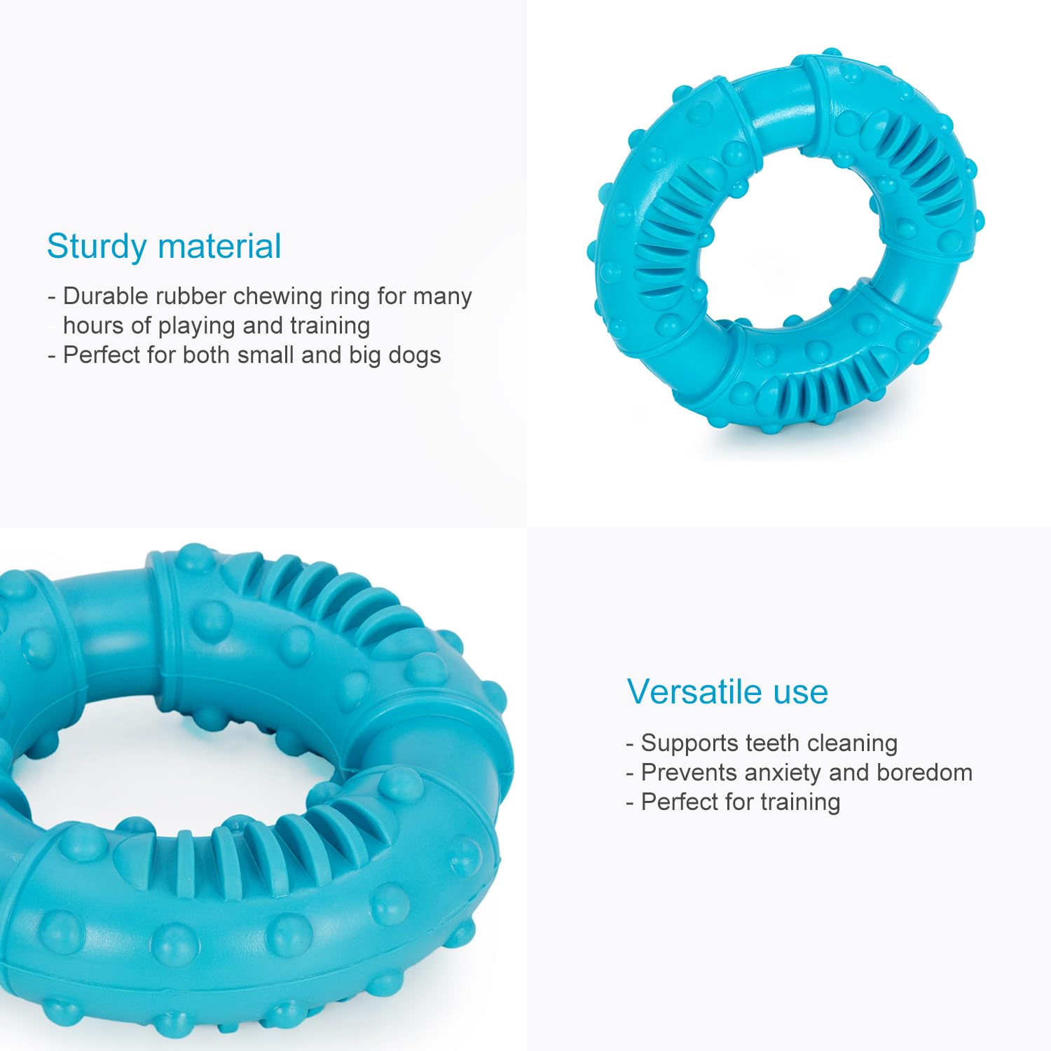 Intirilife Kauring Hundespielzeug Gummi Blau 12,5 cm bissfest