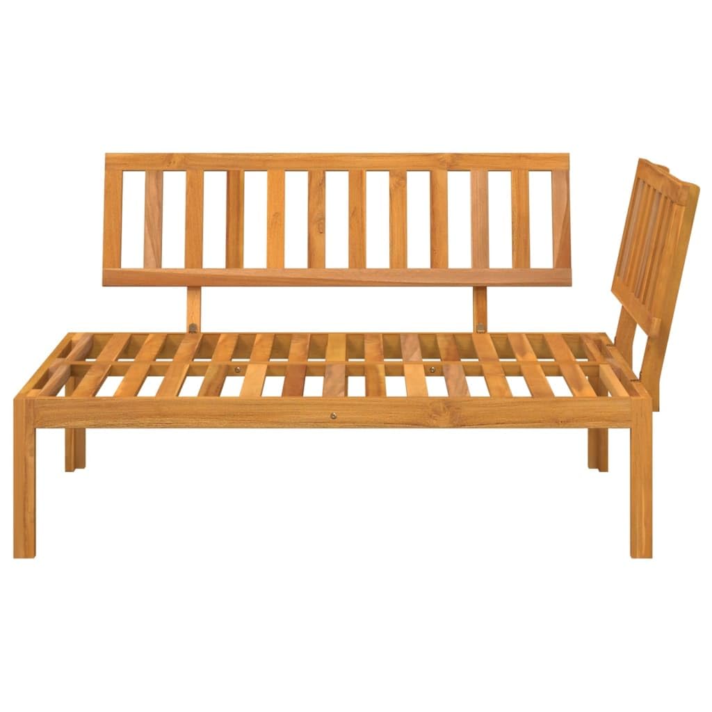 vidaXL Heim & Garten Ecksofa 133 cm Palettensofa Akazie Braun